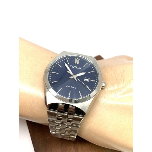 Citizen Men's Watch BM7330-59L Eco Drive Blue Dial Silver Stainless Steel 40mm - Picture 6 of 15